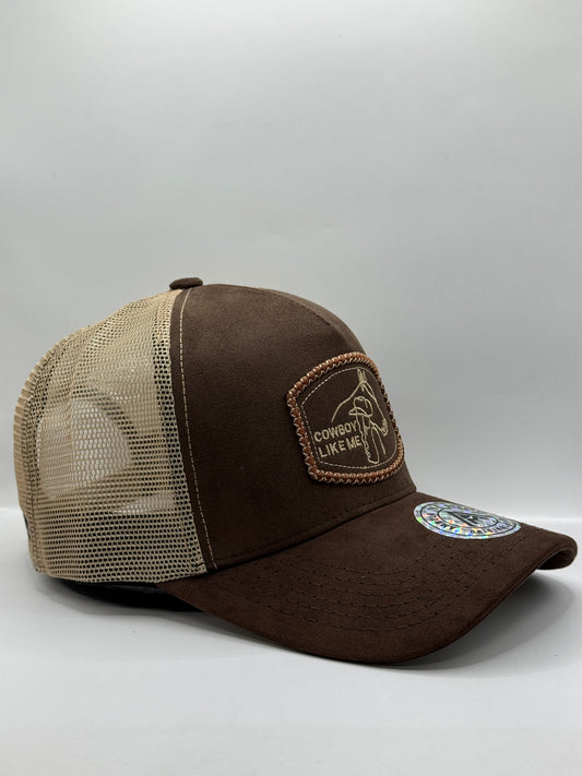 Gorra / Jockey AMBULA - Edición "COWBOY LIKE ME" (Gamuza Marrón y Beige)