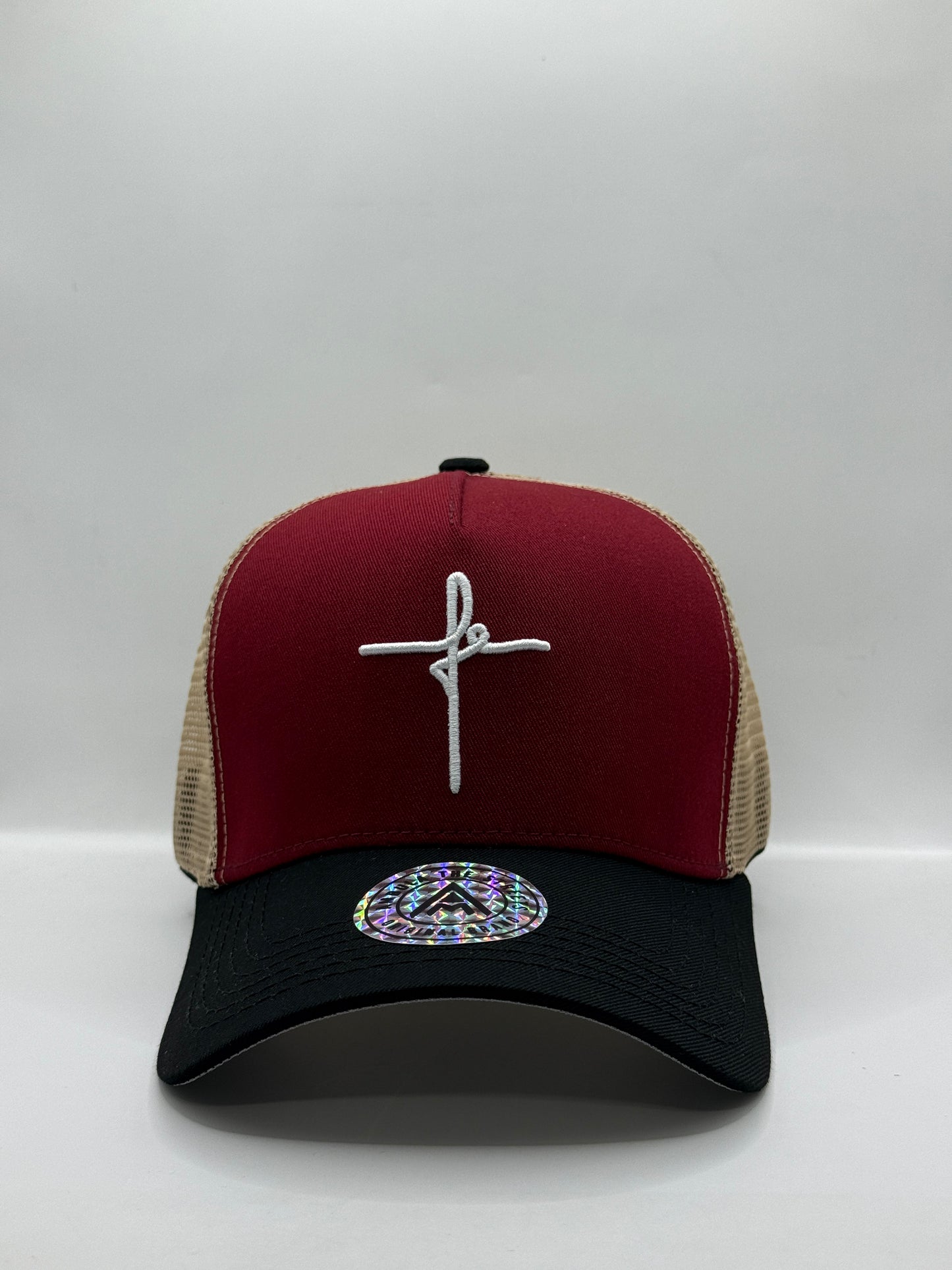 Gorra / Jockey AMBULA - Edición "Fe Tricolor" (Negro, Burdeo y Beige)