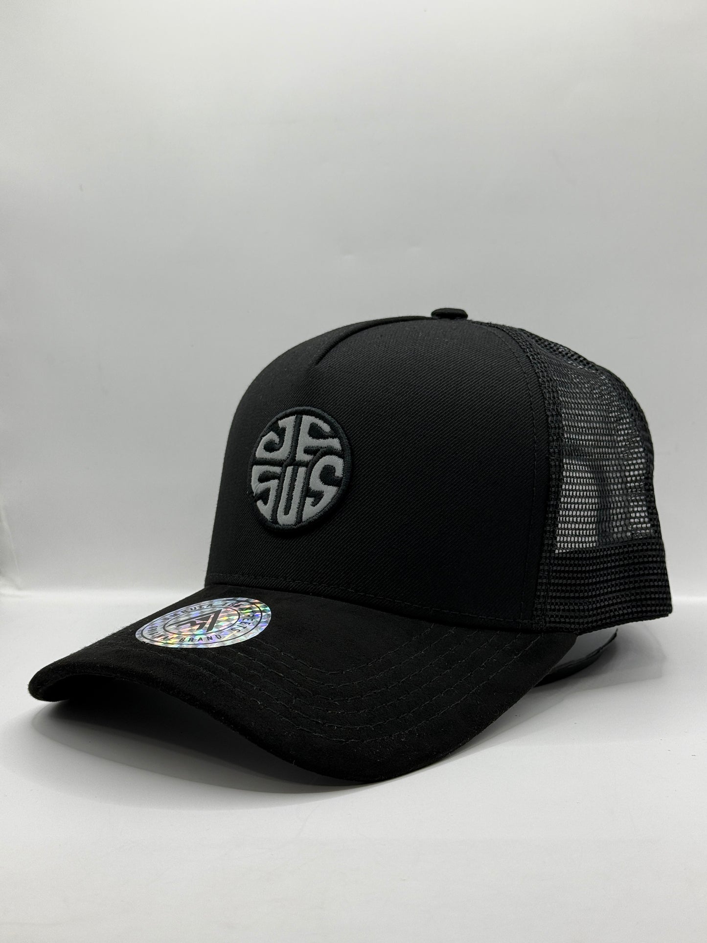 Gorra / Jockey AMBULA - Edición "JESUS Monocromo"" (Negro Letra Gris)