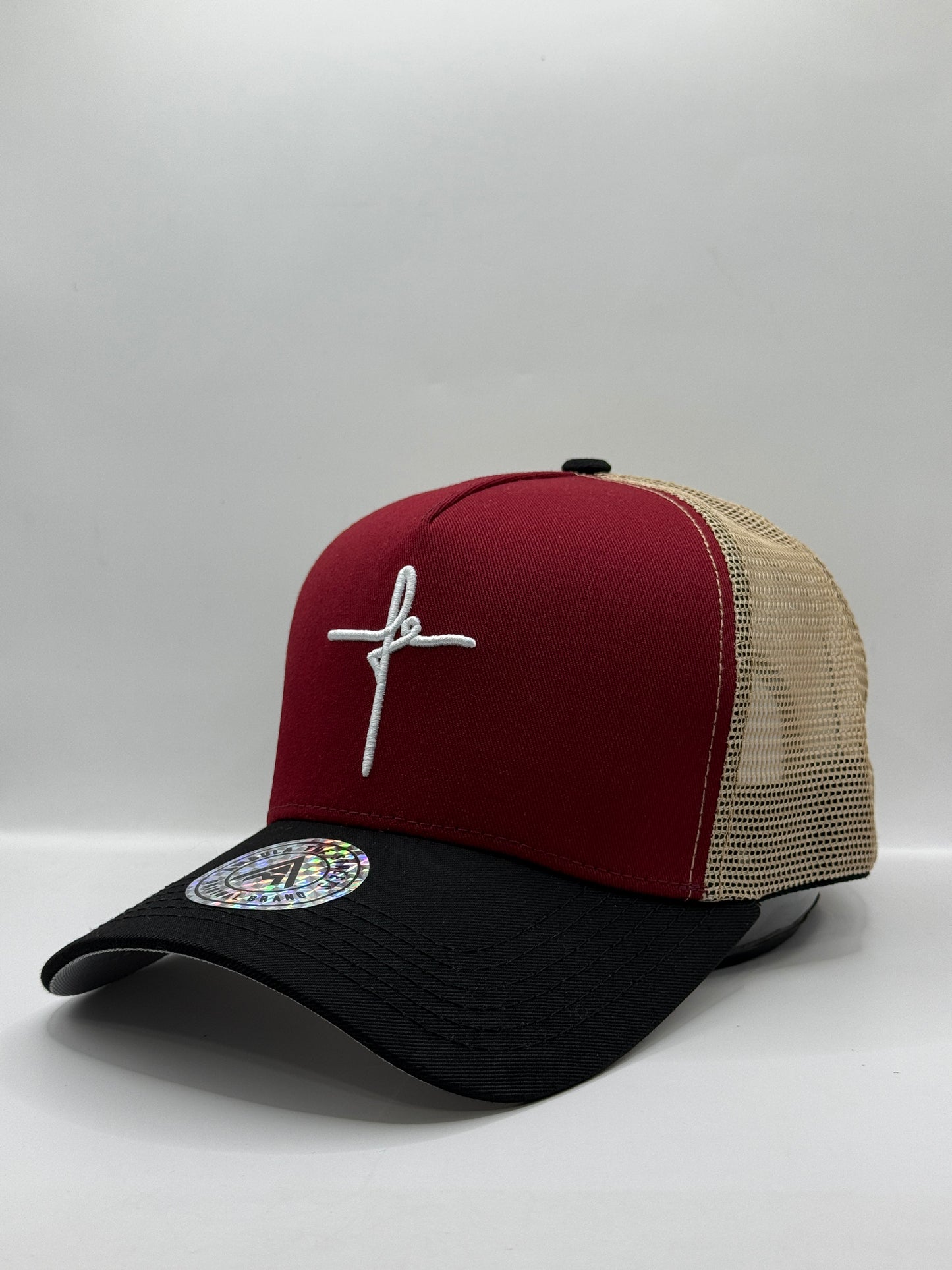 Gorra / Jockey AMBULA - Edición "Fe Tricolor" (Negro, Burdeo y Beige)