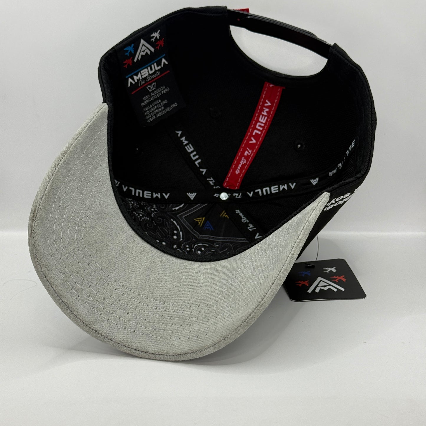 Gorra Trucker AMBULA - Edición "DIOS" (Negro & Gris Suede)