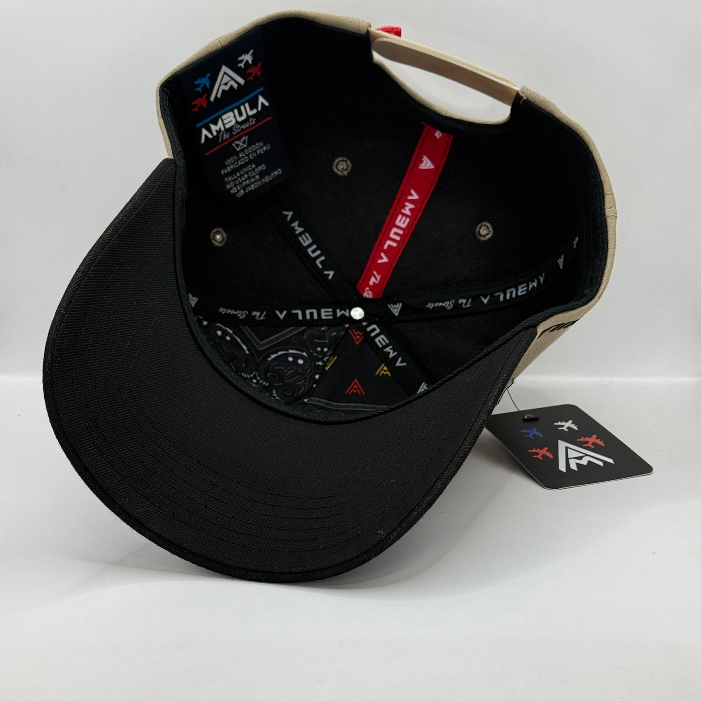 Gorra Baseball AMBULA - Edición "RESILIENCIA" (Marrón, Beige & Negro)