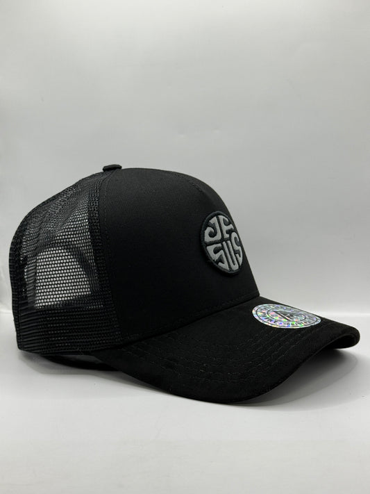 Gorra / Jockey AMBULA - Edición "JESUS Monocromo"" (Negro Letra Gris)