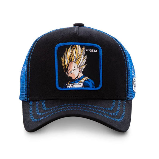Gorra Trucker Capslab - Edición Dragon Ball Z "VEGETA DARK BLUE"