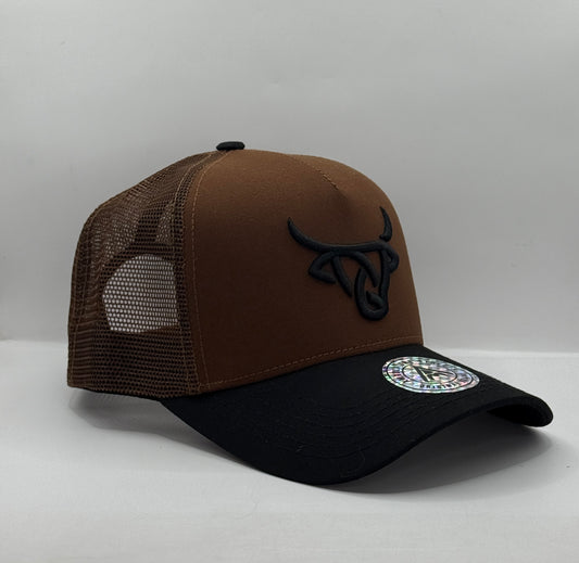 Gorra Trucker AMBULA - Edición "EL TORO" (Marrón & Negro)