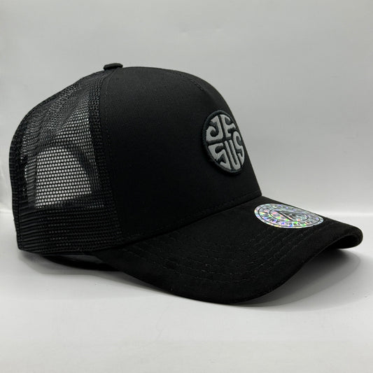 Gorra / Jockey AMBULA - Edición "JESUS Monocromo"" (Negro Letra Gris)