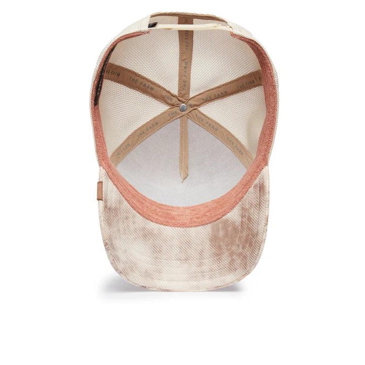 Gorra Trucker Goorin Bros. - Edición "STORM SKULL" (Desert Storm & Cream)