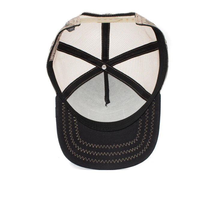 Gorra Trucker Goorin Bros. - Edición "THE COCK" (Black & Beige)