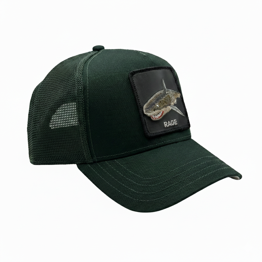 Gorra Trucker Caplabs - Edición Especial "THE RAGE SHARK GREEN"
