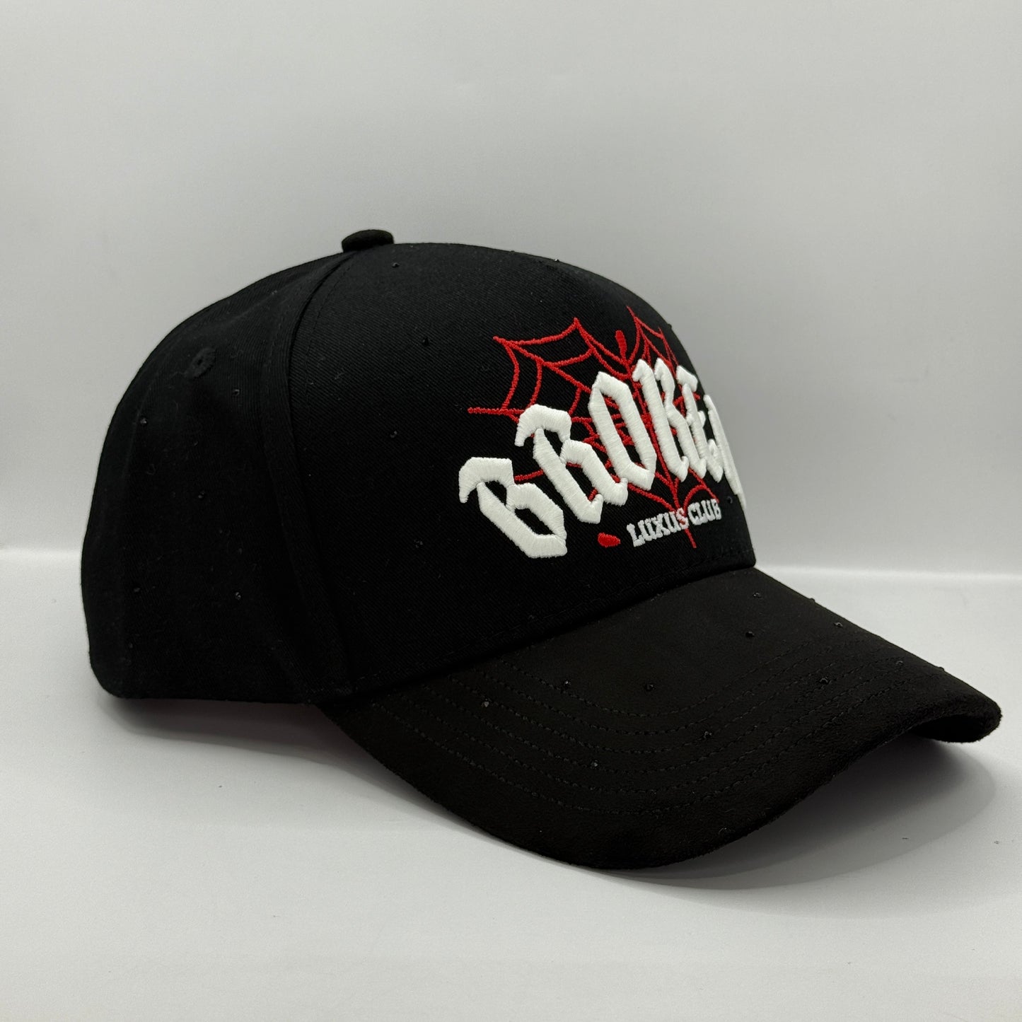 Gorra LUXUS BROKEN - Drop N.2 "LUXUS CLUB" (Negro & Rojo) 🕸️