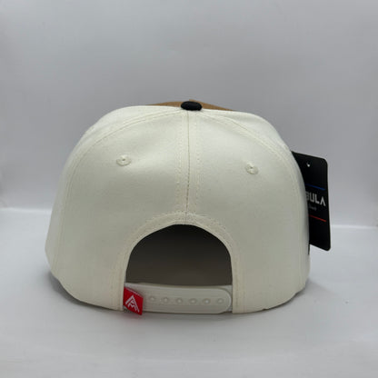 Gorra Clásica AMBULA - Edición "GOOD TIMES" (Blanco Roto, Camel & Negro)