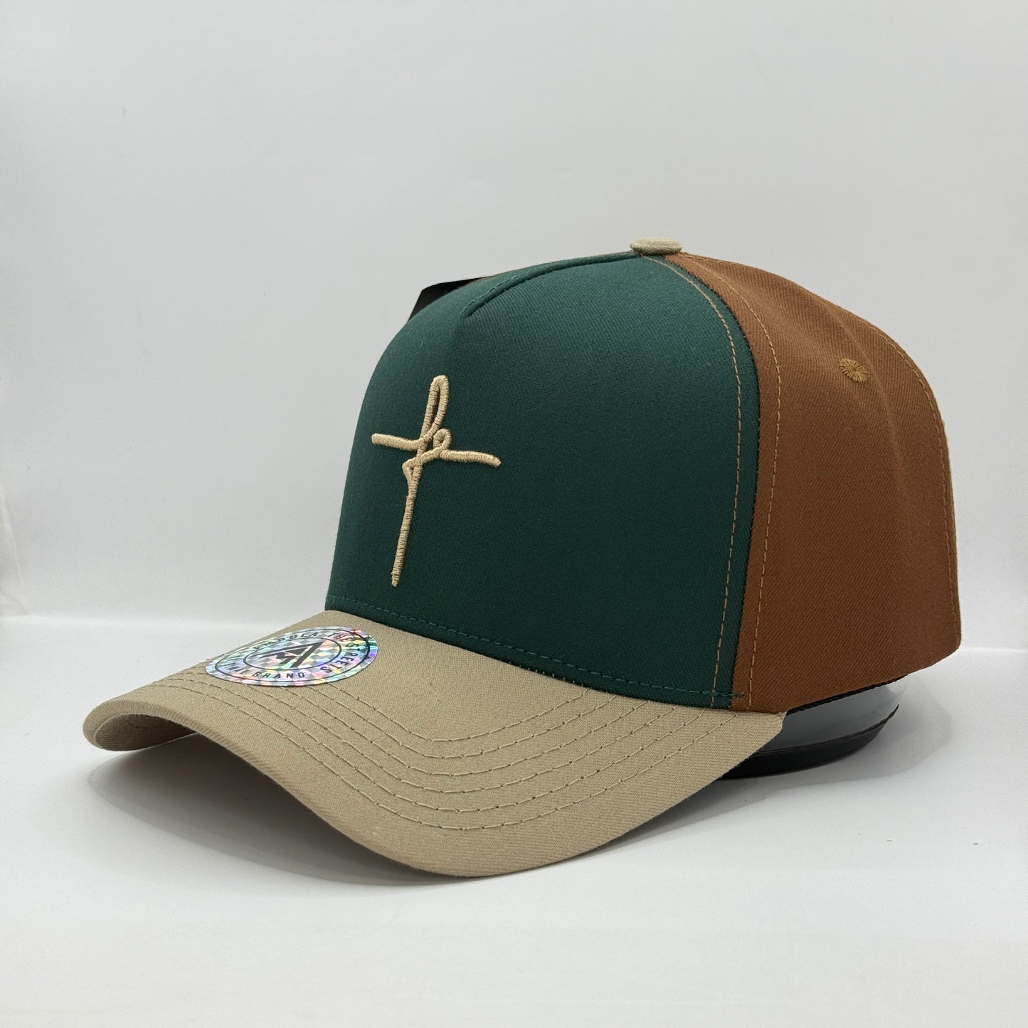 Gorra Béisbol AMBULA - Edición "FORTALEZA" (Verde Bosque, Marrón & Beige)