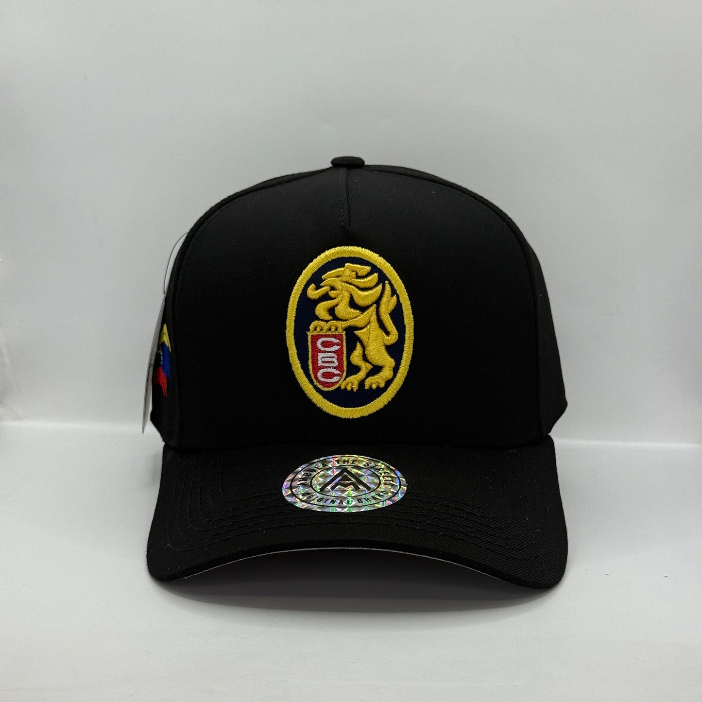 Gorra AMBULA - Edición "LEONES DEL CARACAS" (Negro, Dorado & Bandera de Venezuela)