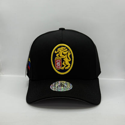 Gorra AMBULA - Edición "LEONES DEL CARACAS" (Negro, Dorado & Bandera de Venezuela)