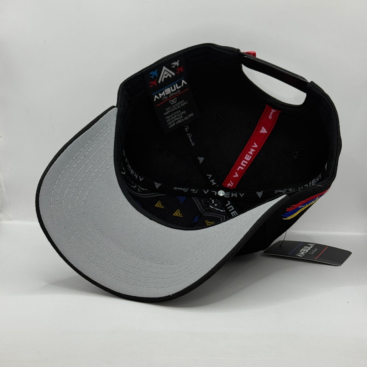 Gorra AMBULA - Edición "LEONES DEL CARACAS" (Negro, Dorado & Bandera de Venezuela)