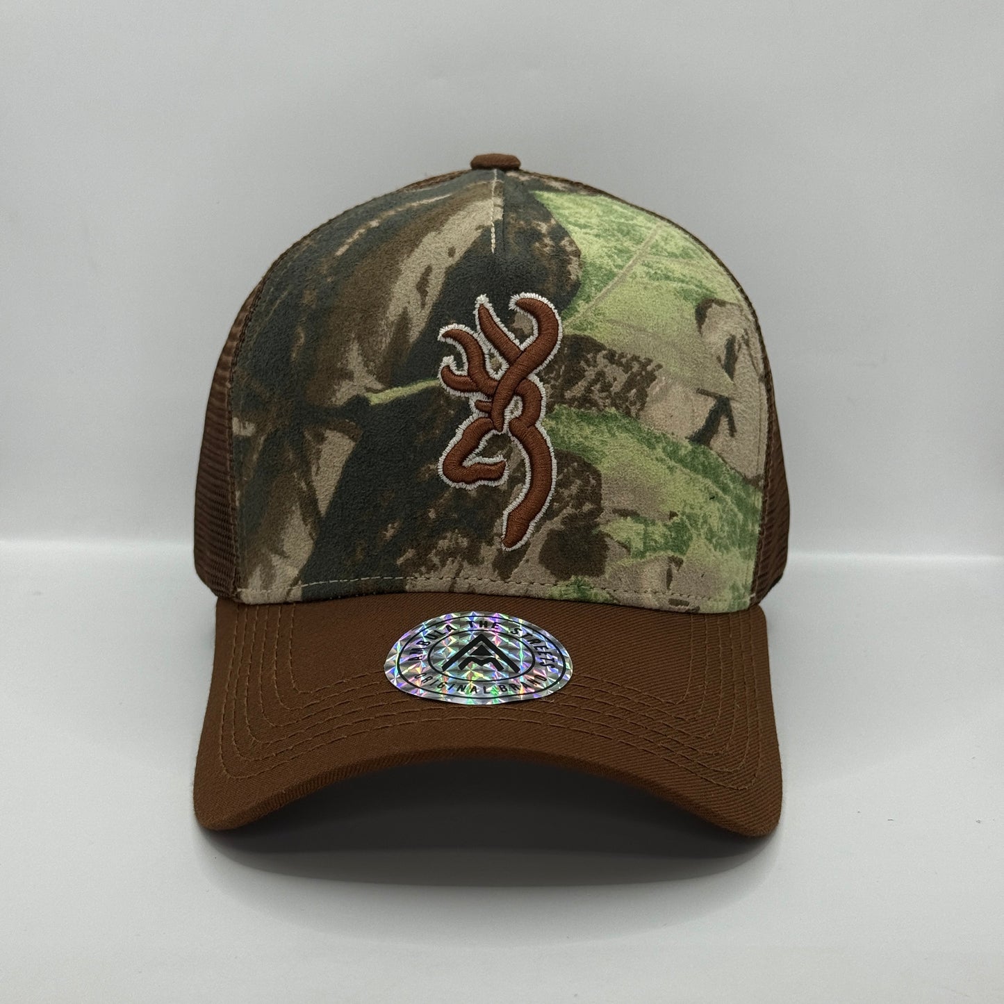 Gorra Trucker AMBULA - Edición "CAMO DEER" (Camuflaje Bosque & Café)