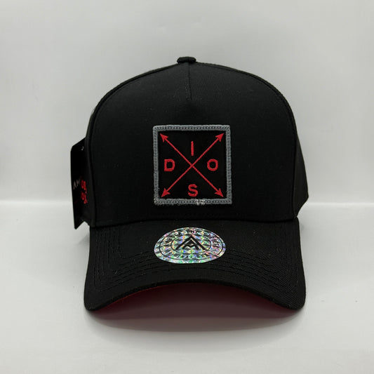 Gorra Snapback AMBULA - Edición "DIOS" (Negro Y Rojo)