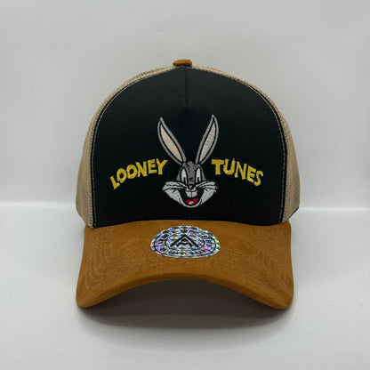 Gorra Trucker AMBULA - Edición "LOONEY TUNES" (Negro, Camel Suede & Beige)