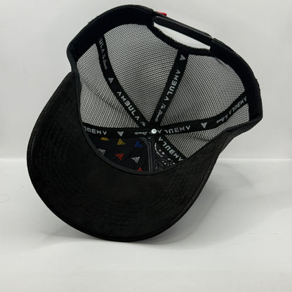 Gorra Trucker AMBULA - Edición "11:11 - MAKE A WISH" (Gris Jaspeado & Negro Suede)