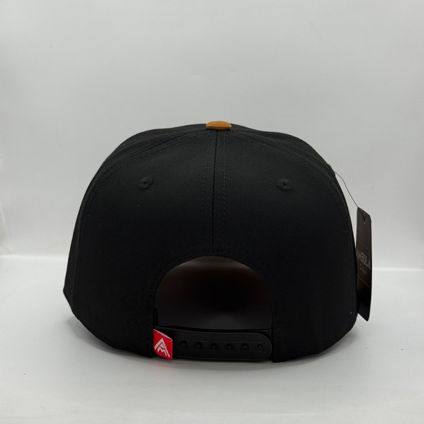 Gorra Clásica AMBULA - Edición "FAITH TRUE" (Negro & Gamuza Camel)