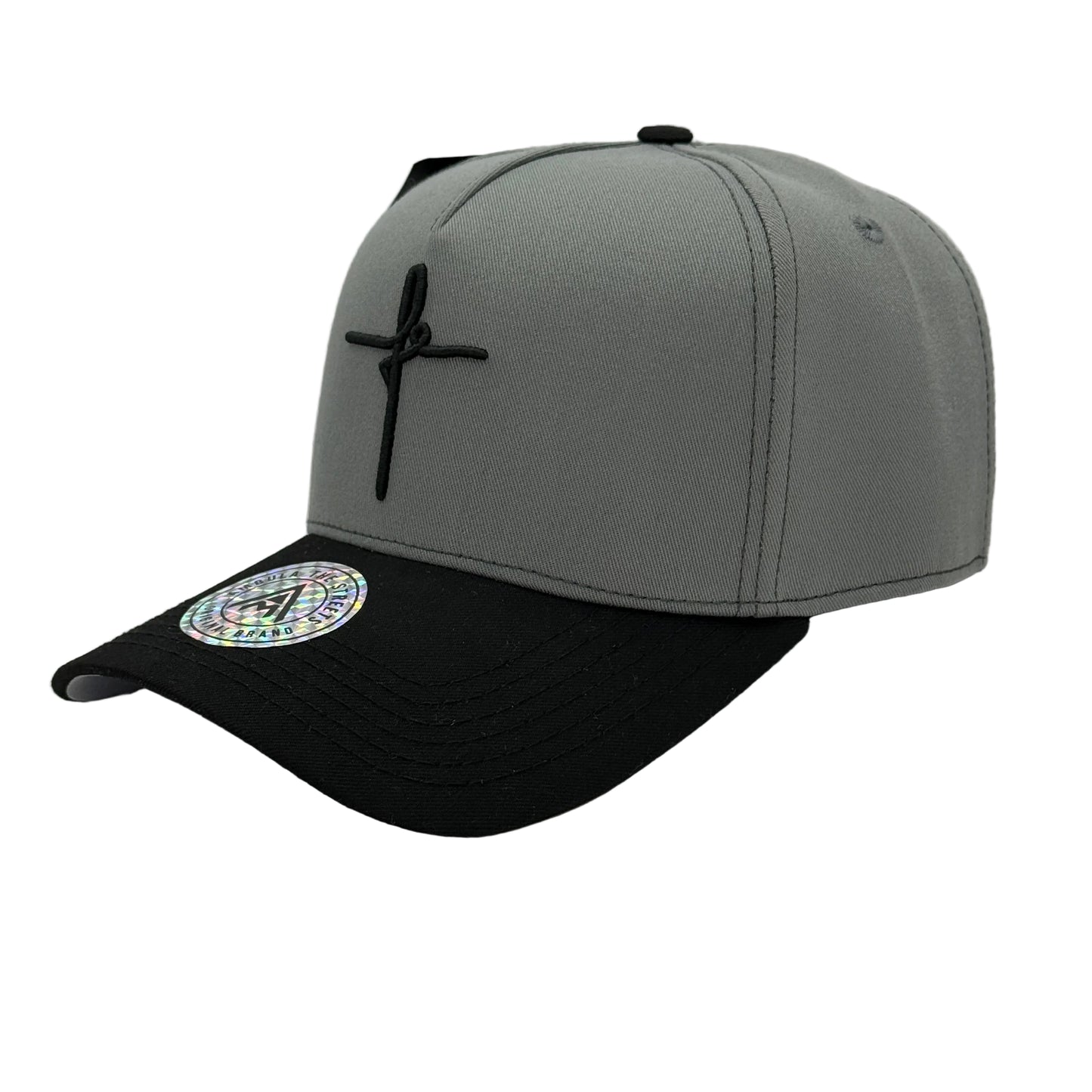 Gorra Baseball AMBULA - Edición "FE FORTALEZA" (Gris & Negro)