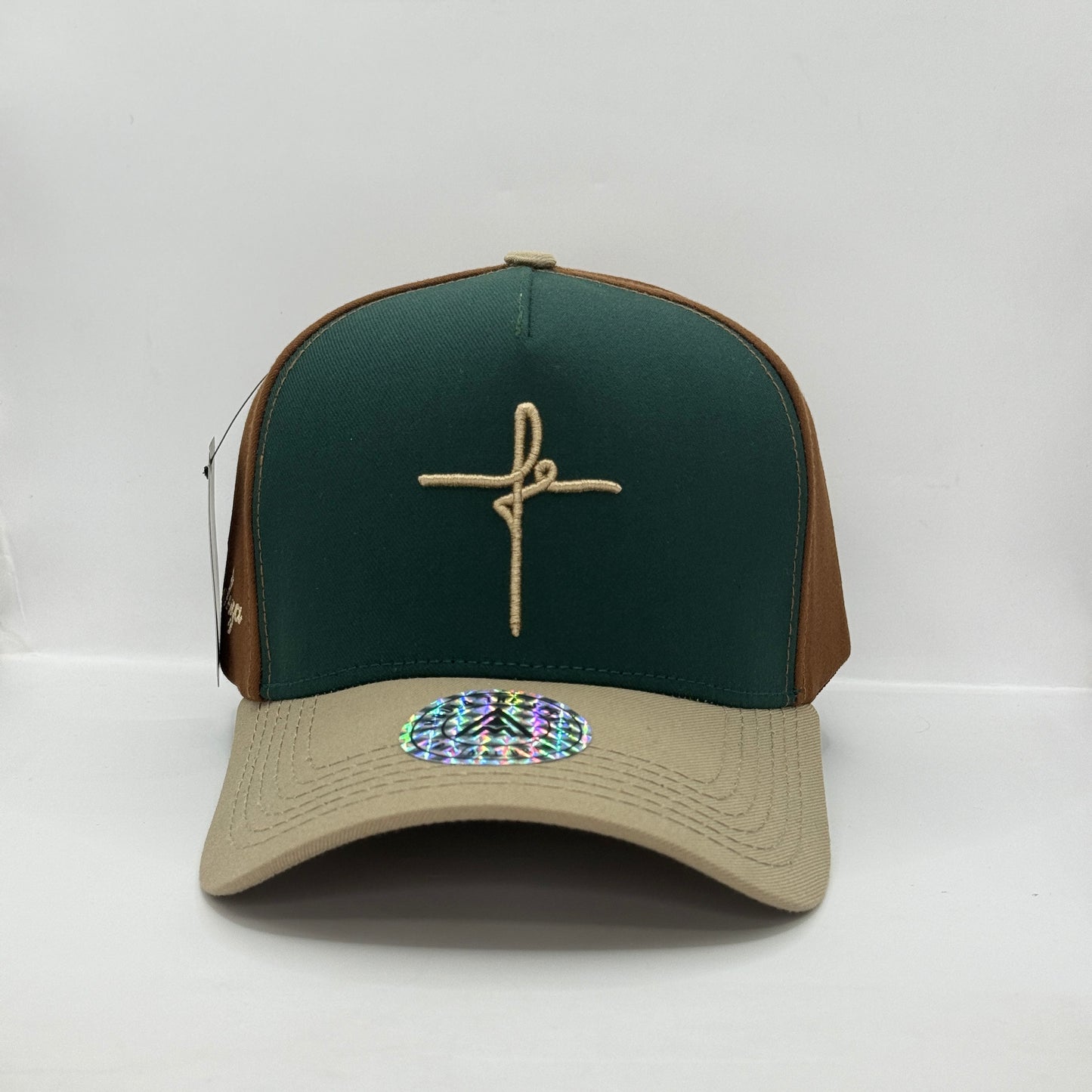 Gorra Béisbol AMBULA - Edición "FORTALEZA" (Verde Bosque, Marrón & Beige)