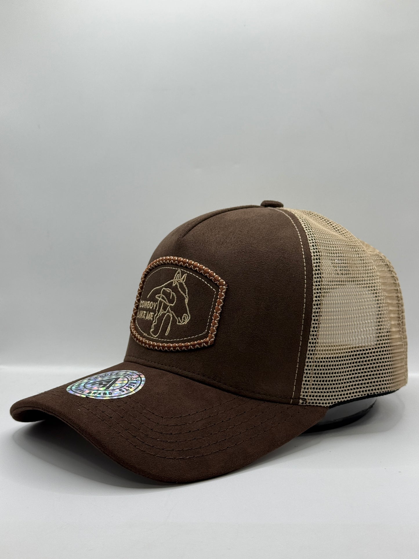 Gorra / Jockey AMBULA - Edición "COWBOY LIKE ME" (Gamuza Marrón y Beige)