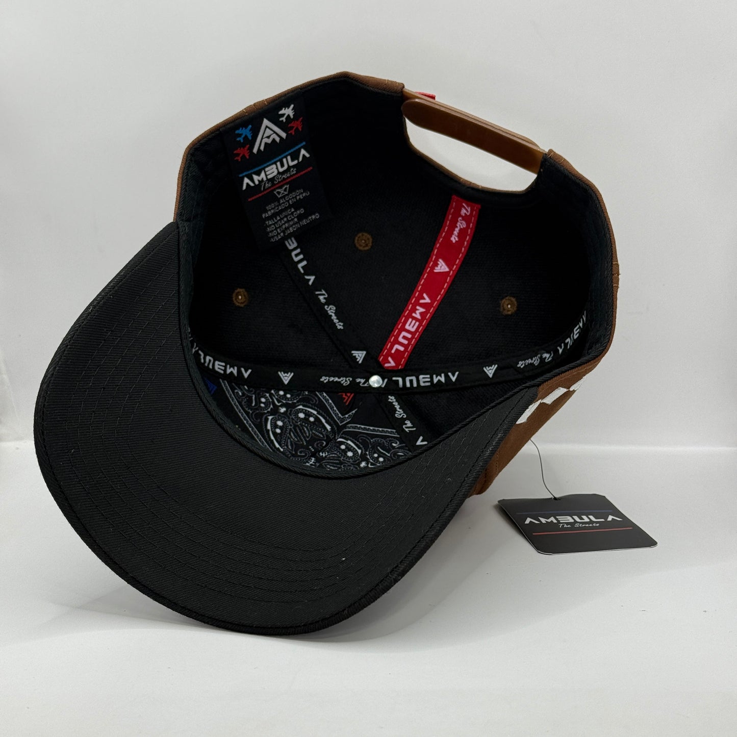 Gorra Curved AMBULA - Edición "FOUR ACES / CUATRO ASES" (Marrón Tabaco & Negro)