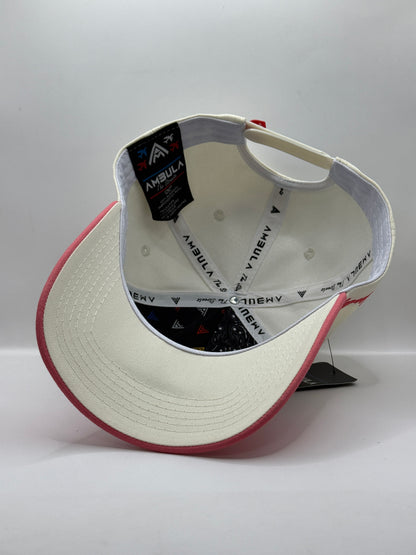 Gorra / Jockey AMBULA - Edición "Fe Fortaleza" (Crema y Rosa Viejo)