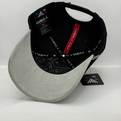 Gorra Trucker AMBULA - Edición "DIOS" (Negro & Gris Suede)