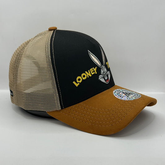 Gorra Trucker AMBULA - Edición "LOONEY TUNES" (Negro, Camel Suede & Beige)