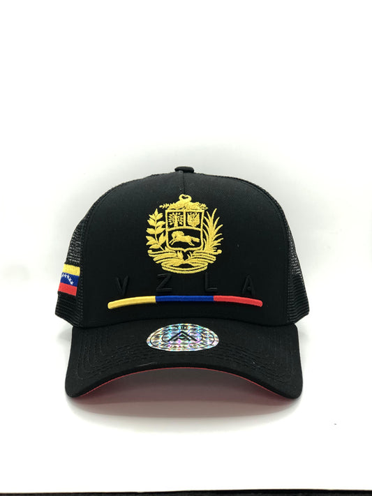 Gorra / Jockey AMBULA - Edición "VZLA ESCUDO" (Negro & Tricolor)