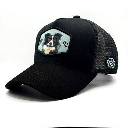 Gorra Trucker ONIX CAP - Edicion Especial "BORDER COLLIE" (Total Black)