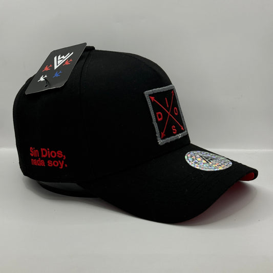 Gorra Snapback AMBULA - Edición "DIOS" (Negro Y Rojo)