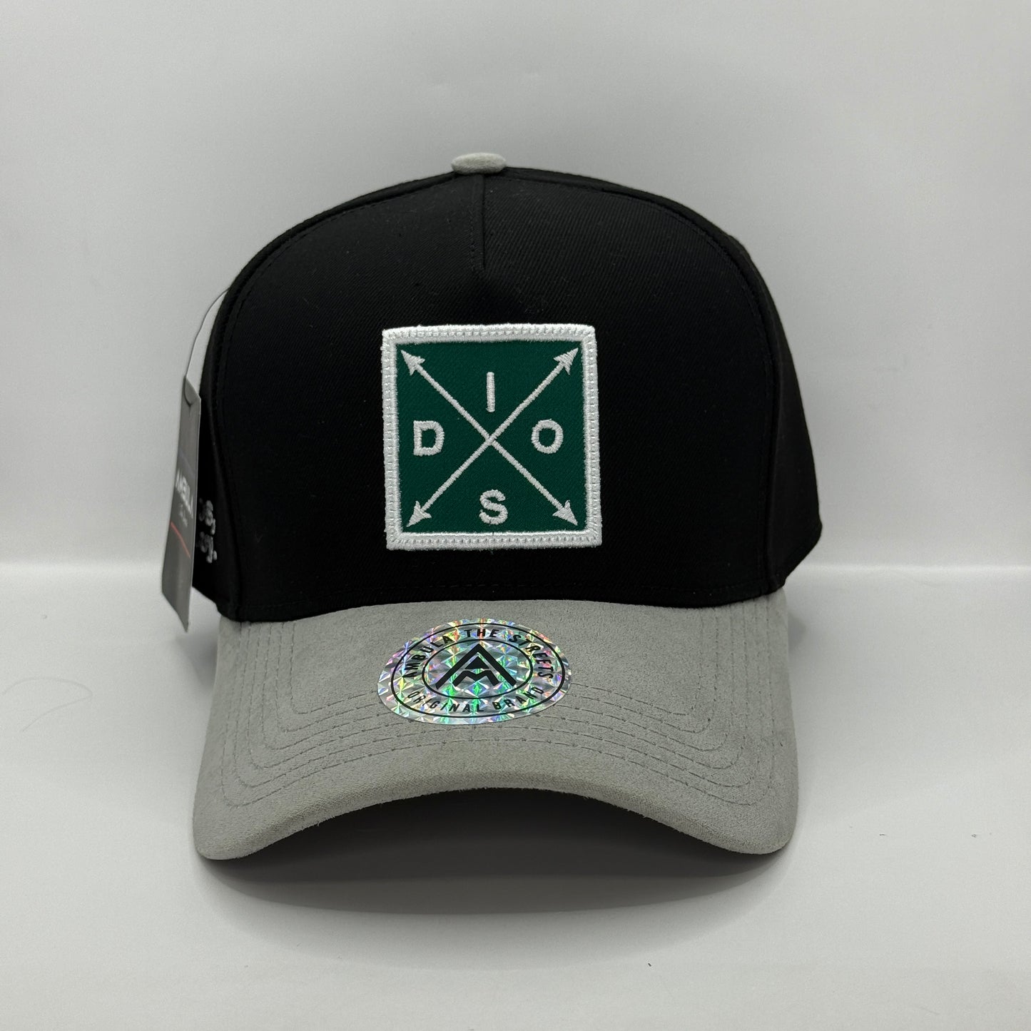 Gorra Trucker AMBULA - Edición "DIOS" (Negro & Gris Suede)