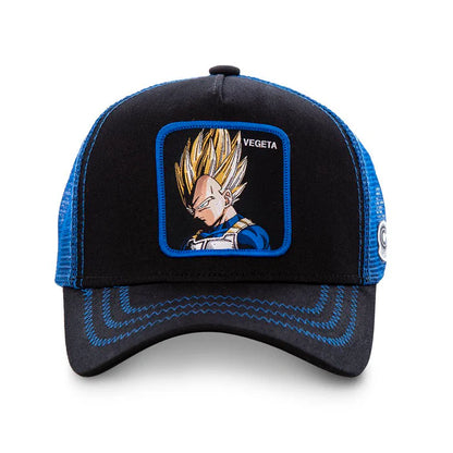Gorra Trucker Capslab - Edición Dragon Ball Z "VEGETA DARK BLUE"