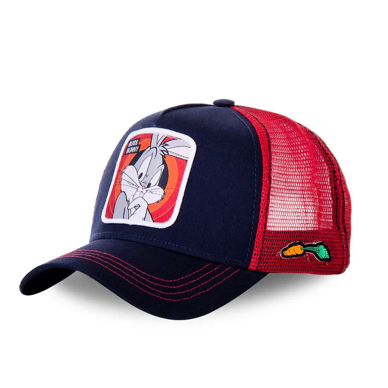 Gorra Trucker Caplabs - Edición Looney Tunes "BUGS BUNNY NAVY & Rojo"