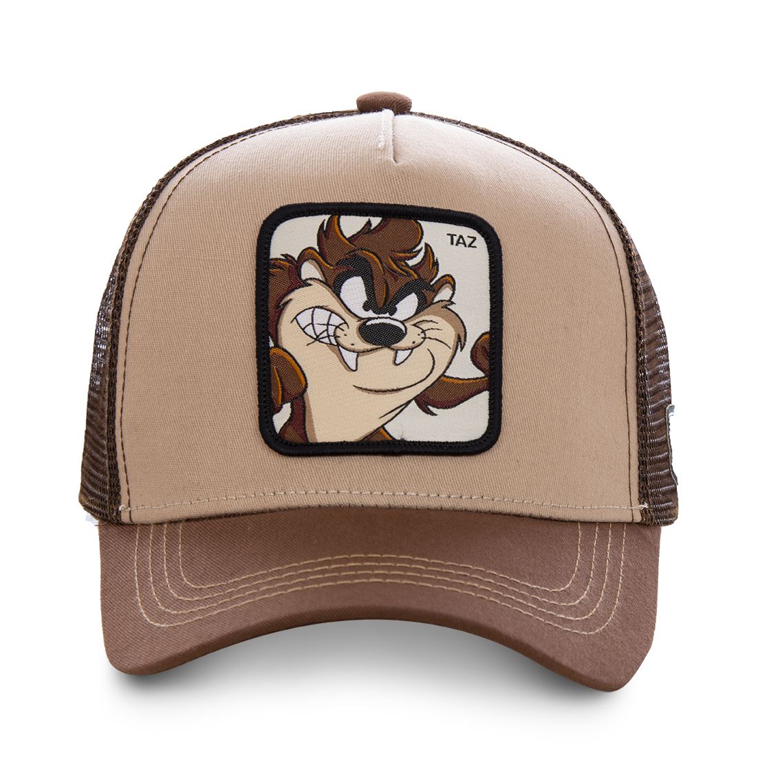 Gorra Trucker Capslab – Edición Looney Tunes "TAZ MARRÓN"