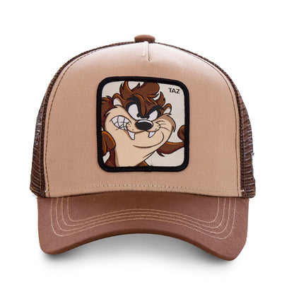 Gorra Trucker Capslab – Edición Looney Tunes "TAZ MARRÓN"
