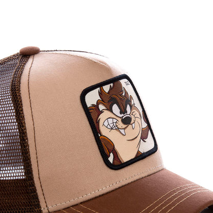 Gorra Trucker Capslab – Edición Looney Tunes "TAZ MARRÓN"