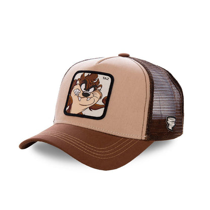 Gorra Trucker Capslab – Edición Looney Tunes "TAZ MARRÓN"