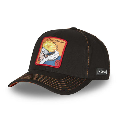 Gorra Clásica Caplabs - Edición Anime "NARUTO" (Black & Orange Patch)