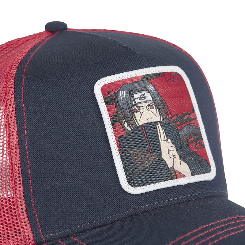 Gorra Trucker Caplabs - Edición Anime "ITACHI RED" (Navy & Red)