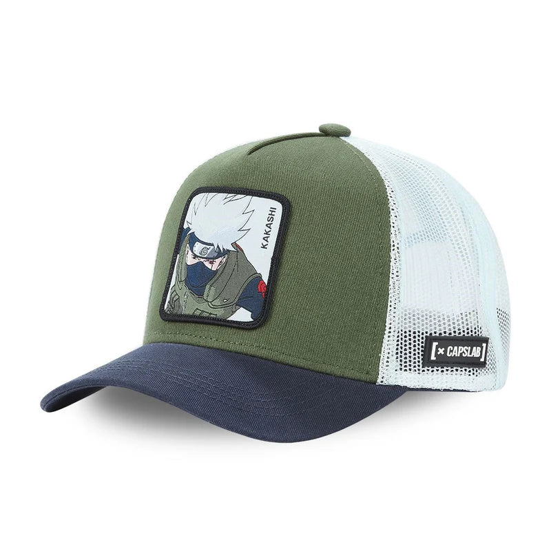 Gorra Trucker Caplabs - Edición Anime "KAKASHI HATAKE" (Green & Navy)