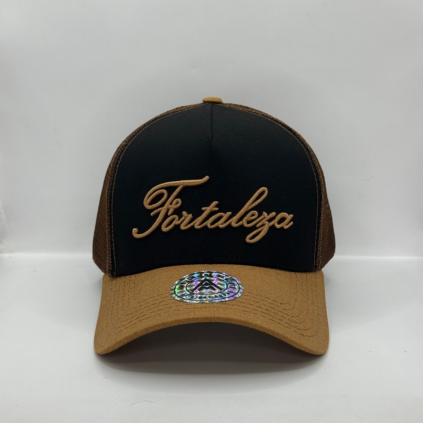 Gorra Trucker AMBULA - Edición "FORTALEZA" (Negro, Camel Suede & Café)
