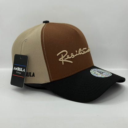 Gorra Baseball AMBULA - Edición "RESILIENCIA" (Marrón, Beige & Negro)