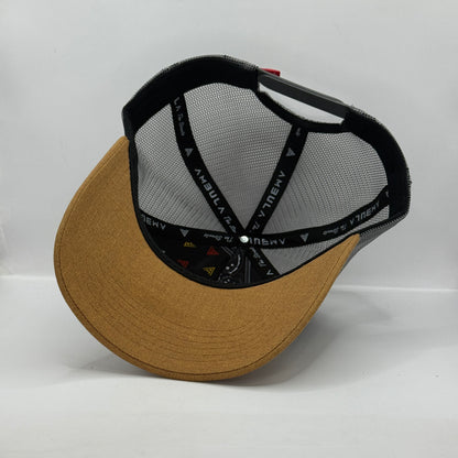 Gorra Trucker AMBULA - Edición "GOOD TIMES" (Negro, Gris Oscuro & Camel)
