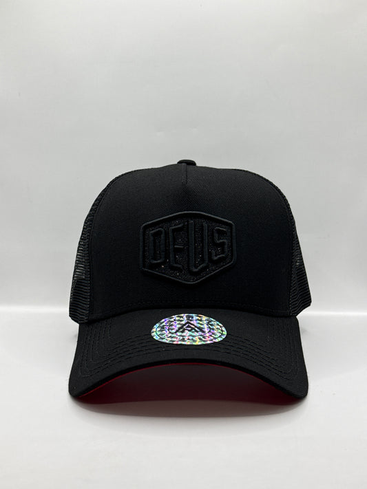Gorra / Jockey AMBULA - Edición "DEUS Black Out" (Negro & Rojo)