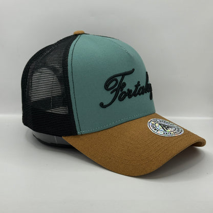 Gorra Trucker AMBULA - Edición "FORTALEZA" (Verde Agua, Cafe & Negro)