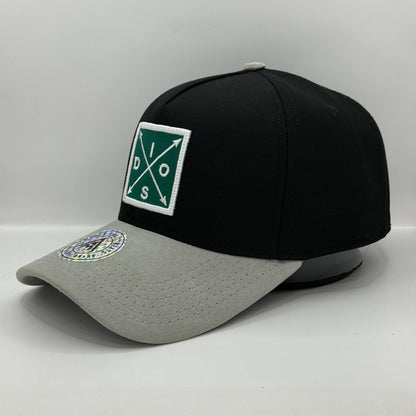 Gorra Trucker AMBULA - Edición "DIOS" (Negro & Gris Suede)